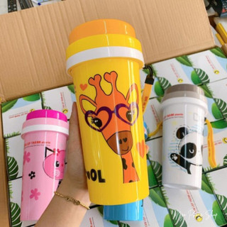 Bình nhiệt ống hút 500ml/700ml Tân Lập Thành. An toàn cho sức khỏe không chứ BPA. Có quai xách tiện lợi.