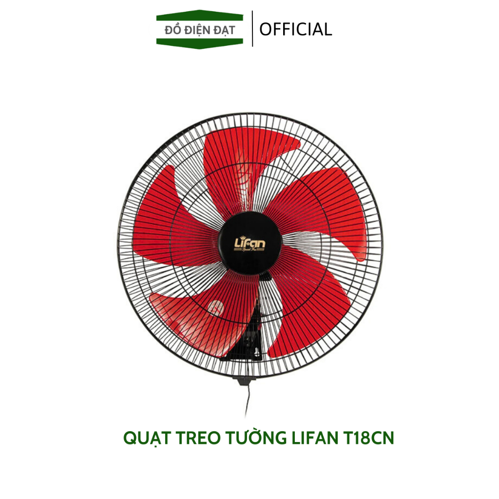 [Hỏa Tốc] Quạt treo tường công nghiệp Lifan T-18CH, 2 dây giật, Hàng chính hãng, Bảo hành 12 tháng.