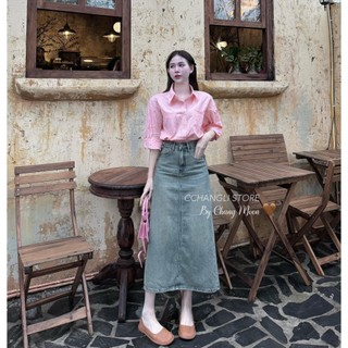 Áo Sơ Mi Nữ Trơn Vạt Thụng Basic Freesize Form Rộng