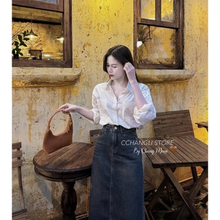Áo Sơ Mi Nữ Trơn Vạt Thụng Basic Freesize Form Rộng