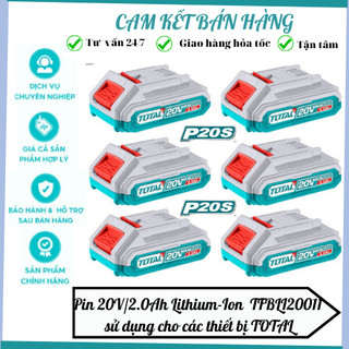 Pin sạc 20v total tfbli20011 20v pin có đèn led báo dung lượng của pin dùng được cho tất cả máy 20v ingco total