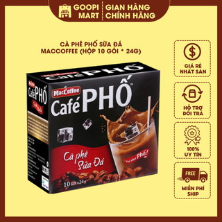 Cà phê phố sữa đá maccoffee - hộp 10 gói x 24g