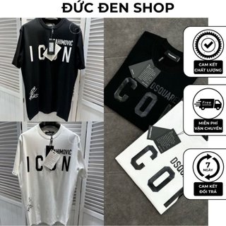 Áo phông áo cộc tay in ép nhiệt chữ icon kim tuyến cao cấp sang trong