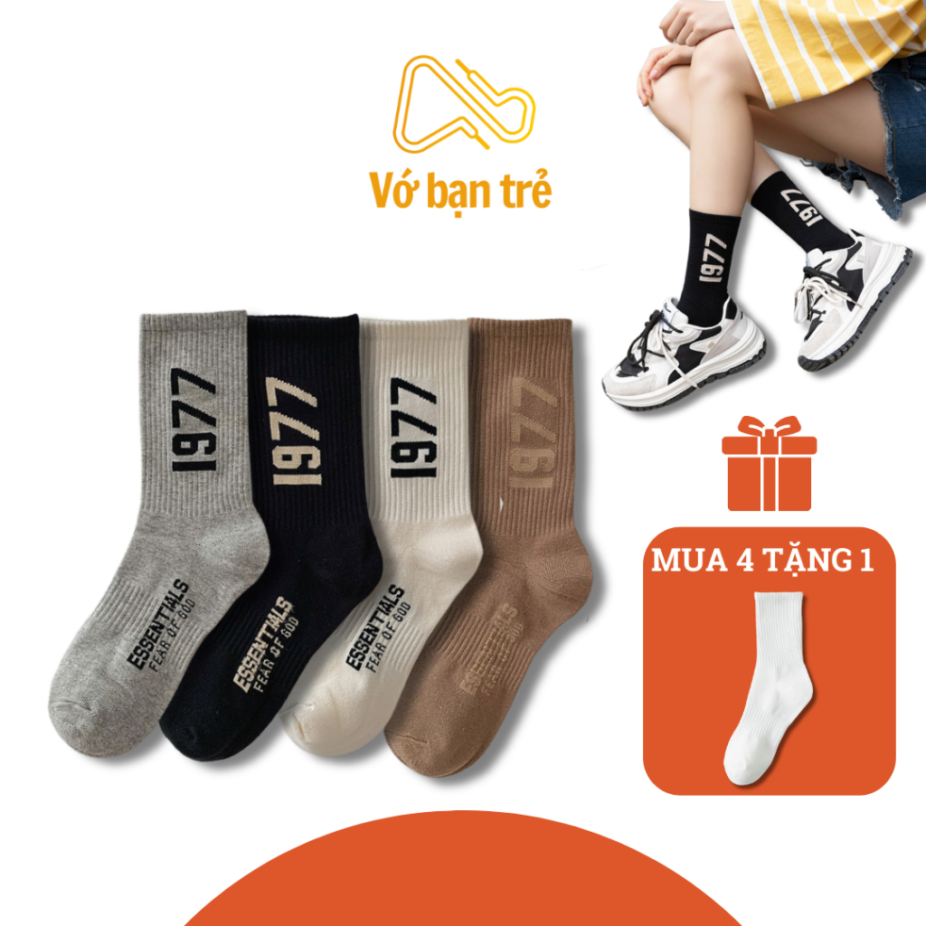 Tất vớ sneaker Fear of God cổ trung nam nữ cotton đẹp co dãn chống trượt thoáng khí êm chân nhiều màu cho mùa hè