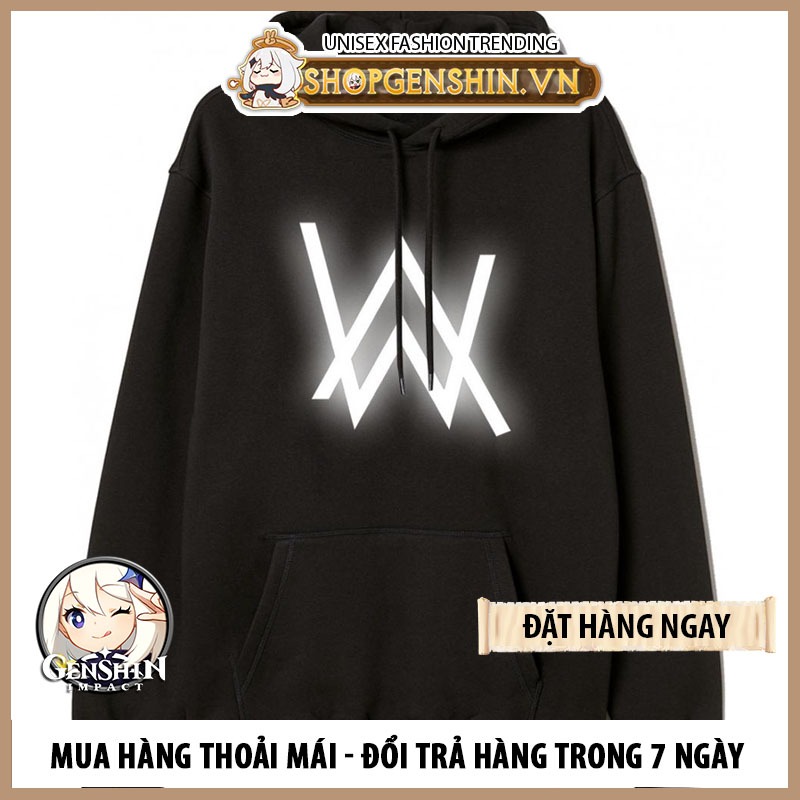 ( SIÊU RẺ) Áo Hoodie nỉ có mũ Alan Walker In Phản Quang Đẹp