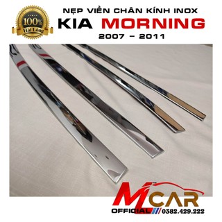 Nẹp viền chân kính inox xe kia #morning đời 2007 - 2008- 2009- 2010 2011