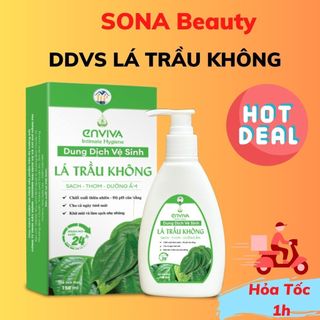 Dung Dịch Vệ Sinh Lá Trầu Không ENVIVA 150ml Vệ Sinh Phụ Nữ Giúp Cô Bé Bím Bim Bim Vùng Kín Hết Mùi Hôi Viêm Ngứa SONA
