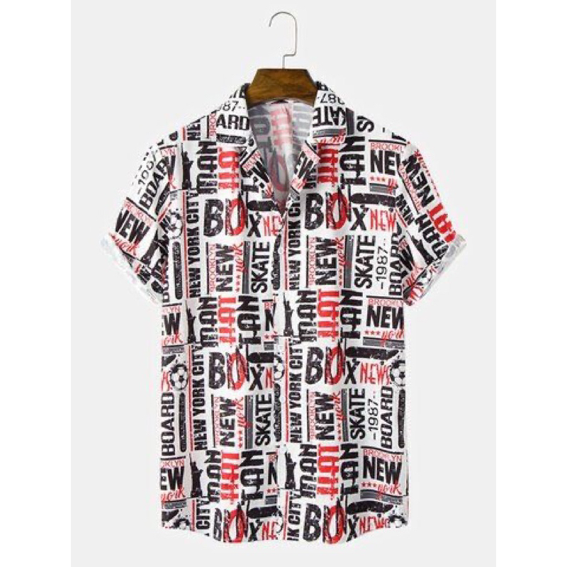 (350k SALE)áo sơ mi nam ngắn tay cộc tay nam họa tiết NEW YORK SHIRT cao cấp ZUMAN siêu chất- áo sơ 