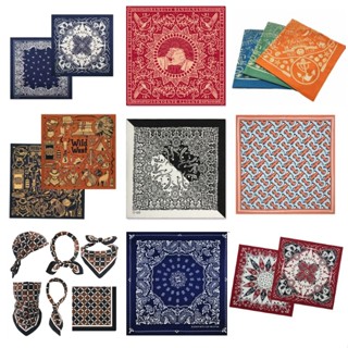Bộ sưu tập khăn bandana tuban cao cấp Xanh - Nâu - Đỏ - Cam Song An Eco