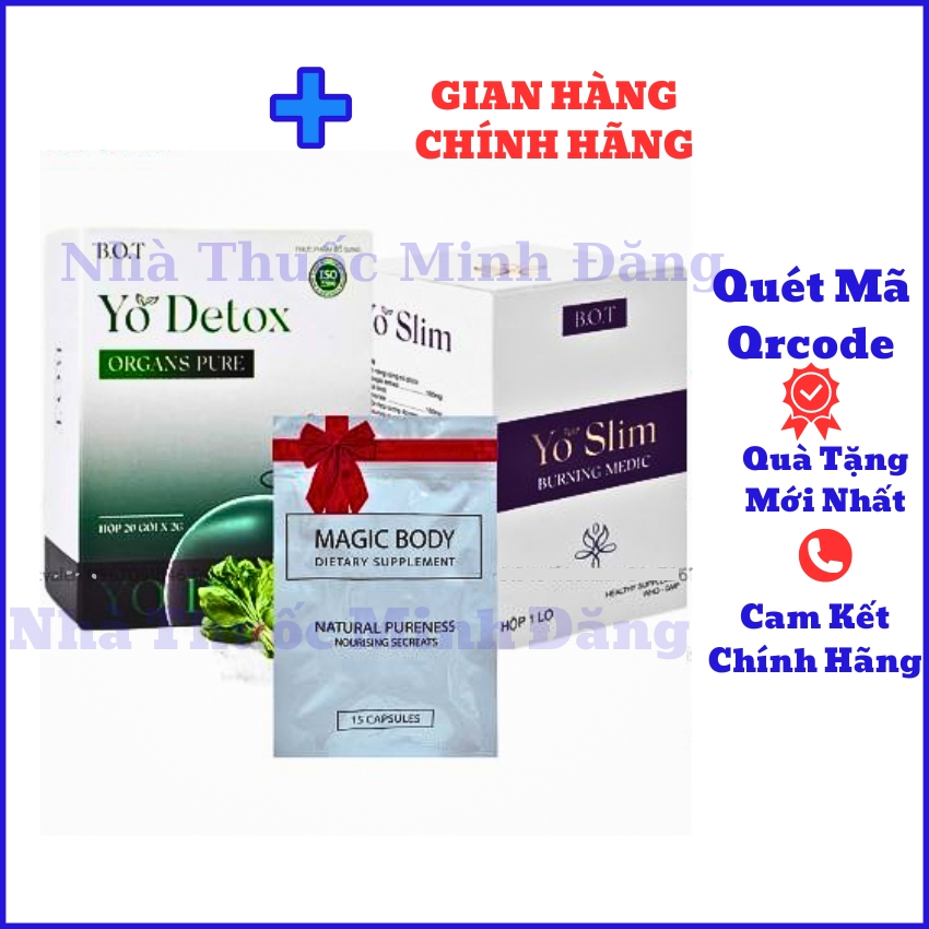 Giảm Cân Yo Slim Yo Detox Yoslim Yodetox Chính Hãng B.O.T Giúp Giảm Cân An Toàn giảm 4-7 Kg Sau 30 Ngày