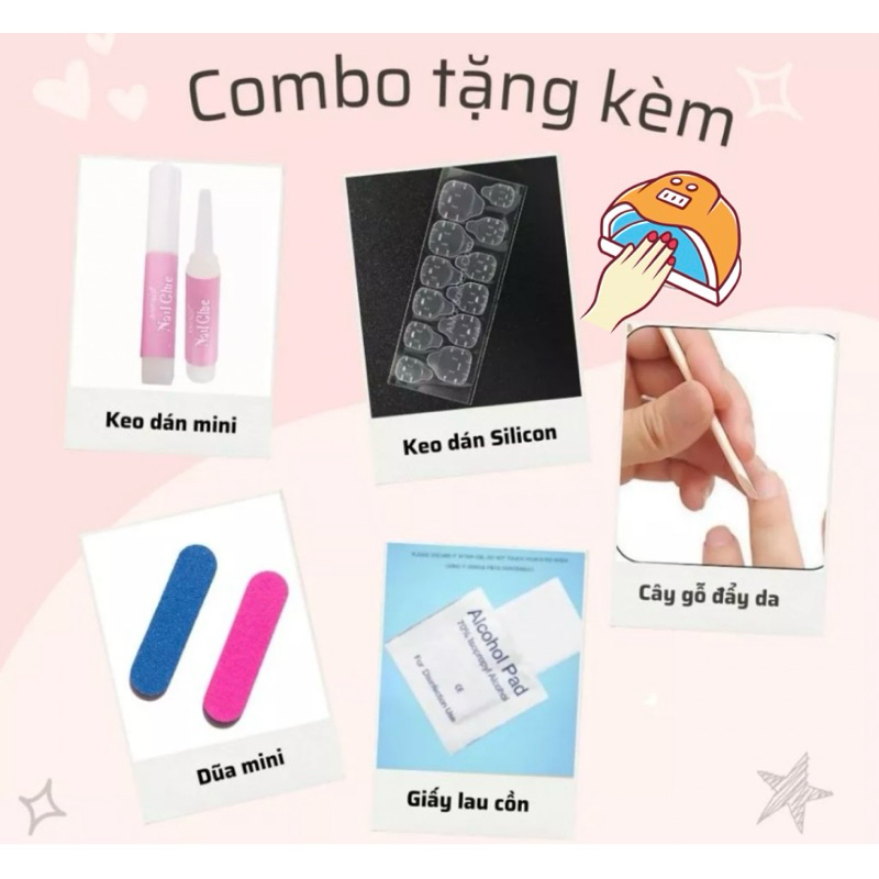 1bộ nailbox thiết kế giá rẻ hàng ngẫu nhiên shop thiết kế có gắn charm,cbị hàng 1-2 ngày