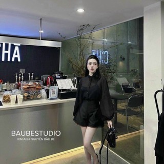 SET ÁO SƠ MI TAY PHỒNG KÈM SHORT