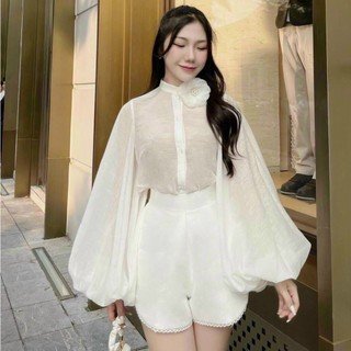 SET ÁO SƠ MI TAY PHỒNG KÈM SHORT