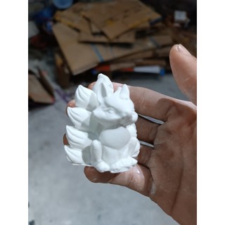 Tượng hồ ly mini - tô tượng giá sĩ thạch cao tô màu