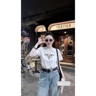 Áo Phông Prad Thun Cộc Tay Form Thường Dáng Vừa Gọn Freesize