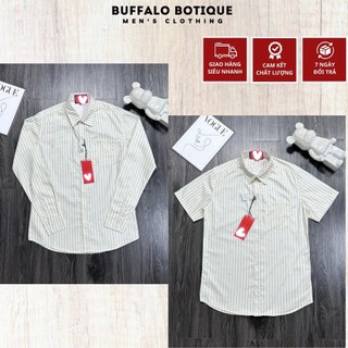 Sơ mi kẻ sọc g.c vải cotton lụa cao cấp , áo sơ mi phong cách trẻ trung nam nữ mặc siêu đẹp