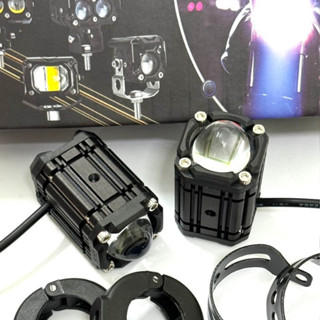 Đèn trợ sáng bi cầu mini 4 chế độ mắt quỷ 2 ánh sáng vàng - trắng, demi đỏ kèm passing BH 6 tháng Giá 1 bóng