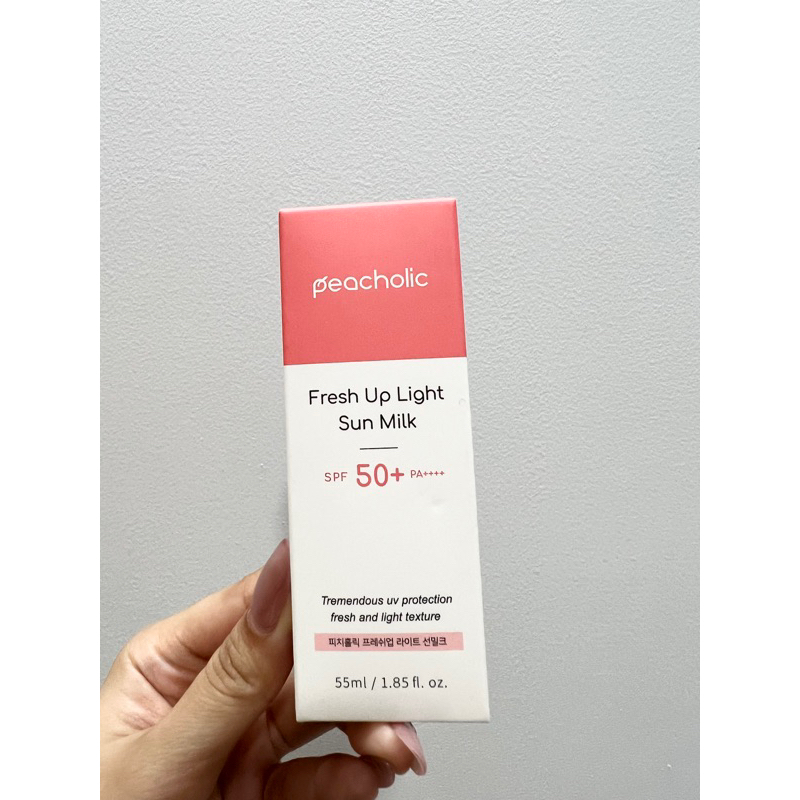 Sữa chống nắng vật lý nâng tone phổ rộng Peacholic - Fresh Up Light Sun Milk 55ml