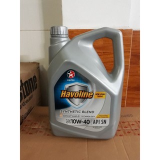  Dầu nhớt xe ô tô con và xe tải nhẹ 10w40 Havoline® Synthetic Blend SAE API SN 4L Caltex nhập Thái Lan 10W 40; 10 w40__ 