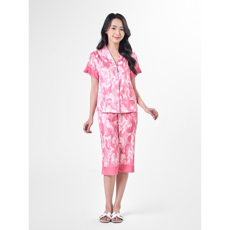 BỘ MẶC NHÀ WINNY 24102 CHẤT LIỆU LỤA VÂN GỖ