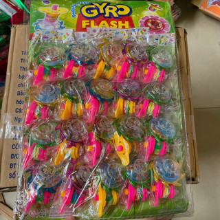 Vỉ đồ chơi 20 con quay xèng đèn phát sáng siêu đẹp