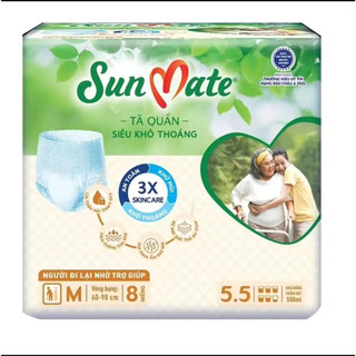 Combo 6 gói tã quần sunmate m8 - date luôn mới