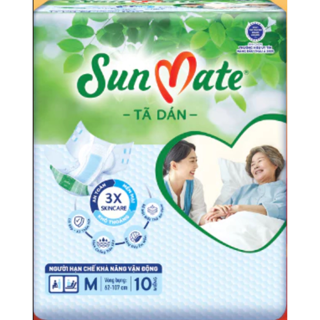 [Chính Hãng] Combo 6 Gói tã dán Sunmate M10 - Date luôn mới
