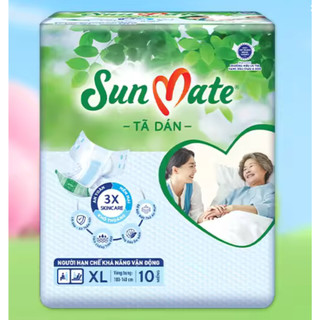 Combo 6 Gói Tã dán Sunmate XL10 - Tã dán người lớn vòng bụng lớn