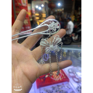Trâm cài tóc bạc ta hoa văn đẹp nhiều mẫu