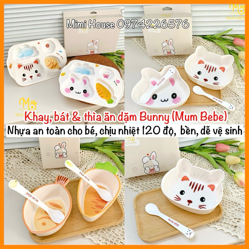 Khay, bát & thìa ăn dặm cho bé Mum Bebe