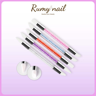 Bút silicon 2 đầu - Cọ silicon nặn hoa, dán foil