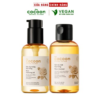 Combo gel hoa hồng rửa mặt cocoon 140ml + Dầu tẩy trang hoa hồng cocoon 140ml