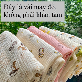 vải xô muslin organic 2 lớp, êm mềm, vải may khăn sữa cho bé.