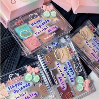 Bảng phấn mắt 6 ô hold live twilight graffiti hl593 - holdlive olala beauty - chính hãng