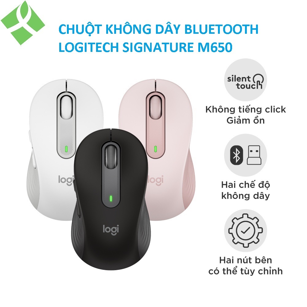 Chuột không dây bluetooth Logitech Signature M650 - Hàng chính hãng