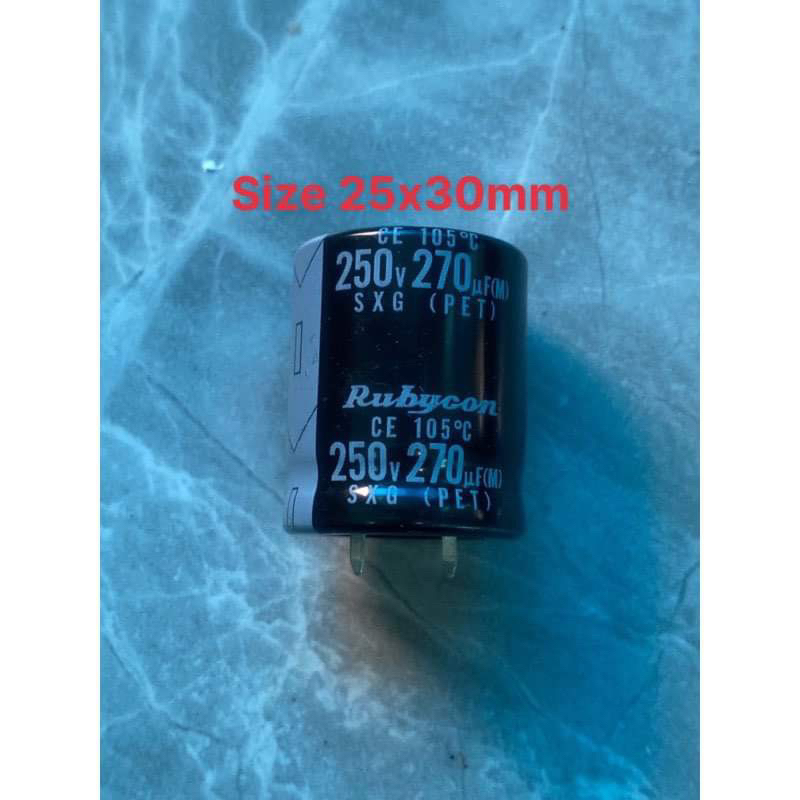 Tụ hoá 250V 270uf hàng mới xịn chính hãng Rubycon