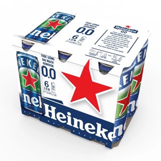 Lốc 6 lon bia heineken 0 độ