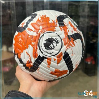 Quả banh bóng đá premier league cam size 4 cao cấp - quả bóng đá chất liệu pu