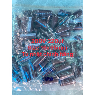 Tụ hóa 220uf 200v made in japan size 16x35mm