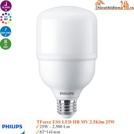 ĐÈN LED BULB TRỤ PHILIPS SIÊU SÁNG 25W, 35W , 45W ÁNH SÁNG TRẮNG