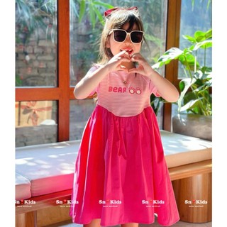 Set 2 váy gấu dâu hồng- c118