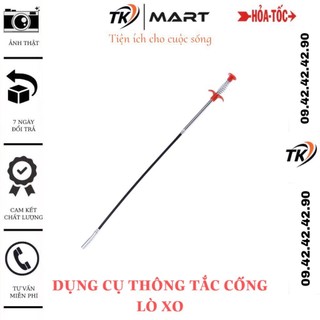 Dụng cụ thông tắc cống lò xo có đầu gắp rác