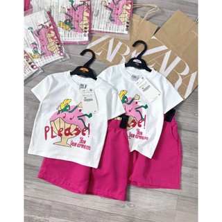 BỘ ÁO PULL ICECREAM QUẦN THÔ HỒNG BG