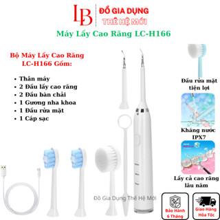   Xả Hàng Tháng 01-2026  Máy lấy cao răng 3in1 LC-H166 bàn chải điện kiêm máy rửa mặt công nghệ Đức 