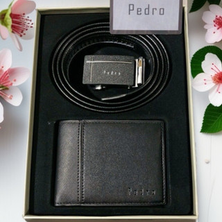 Combo thắt lưng và ví nam pedro fullbox hộp hãng