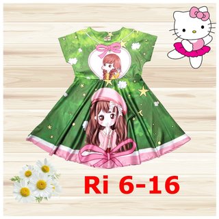 Đầm váy hình công chúa cho bé gái size 15-30kg chất thun lạnh thái mềm mát