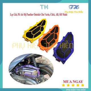 Lọc Gió, Pô Air Độ Panther Outside Cho Vario, Click, AB, SH Mode Siêu Đẹp