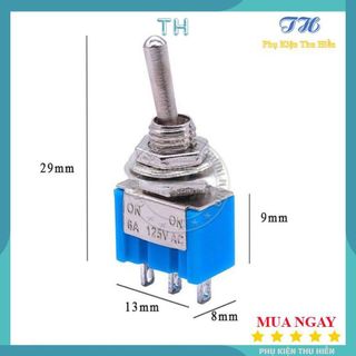 Công tắc gạt 3 chân màu xanh