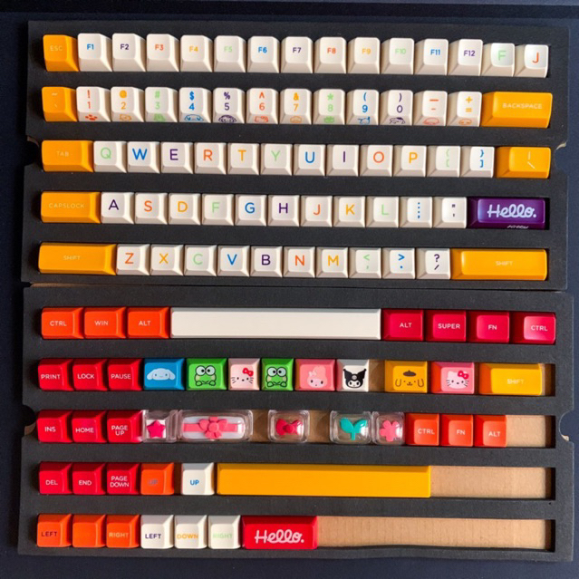 Keycap Colourful Dream tráng men siêu đẹp | Nút bàn phím cơ | Profile SA