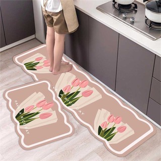 Thảm bếp cao cấp hiện đại 2 tấm chống trượt dày hút nước màu sắc sang trọng - bộ thảm trải bếp 3d